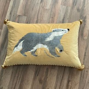 Like new Harry Potter Hufflepuff Badger Pillow!